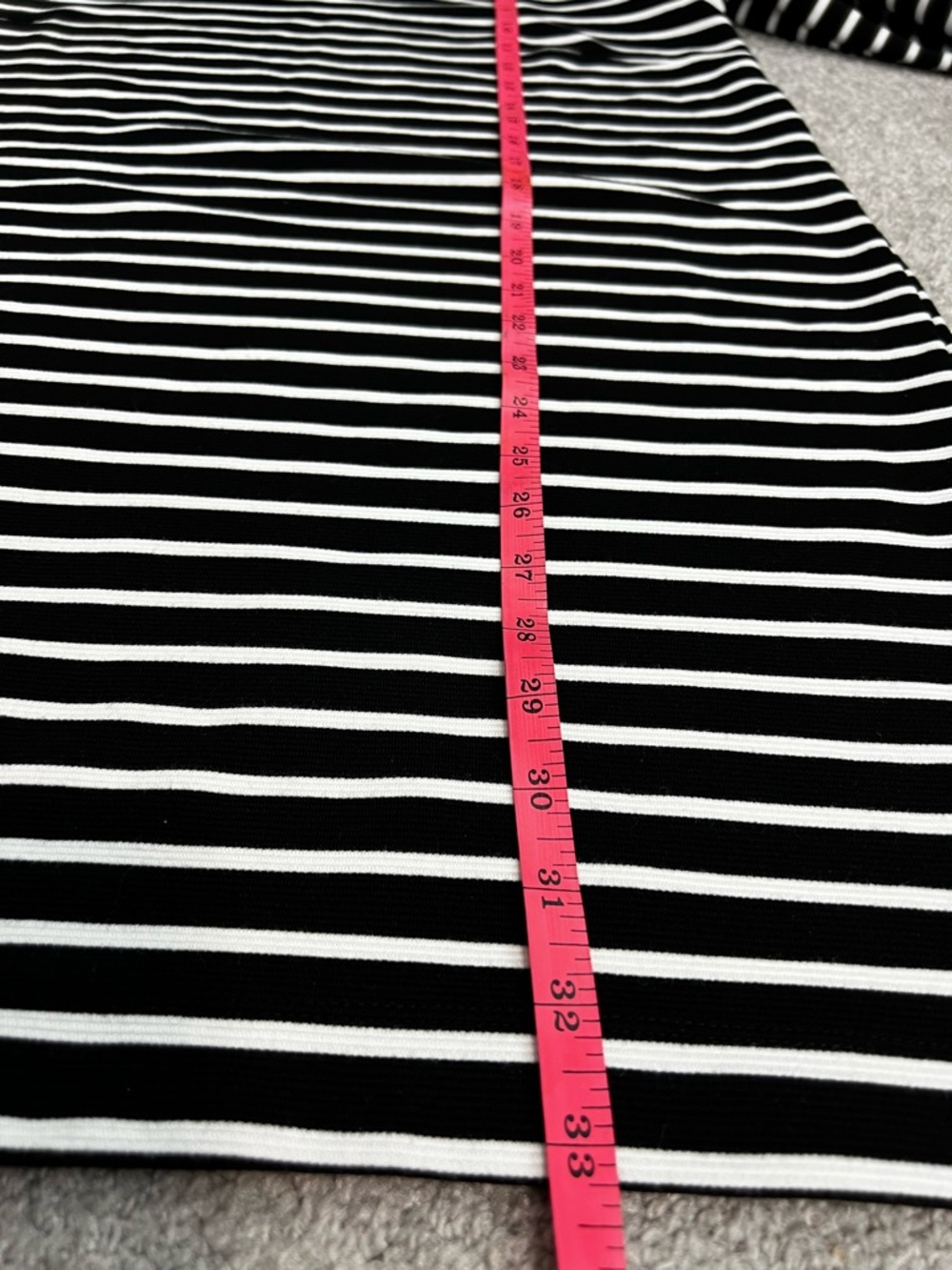 LOFT Striped Black White Crew Neck Long Sleeve Sz M Classic Relaxed Dress #E - Picture 8 of 10